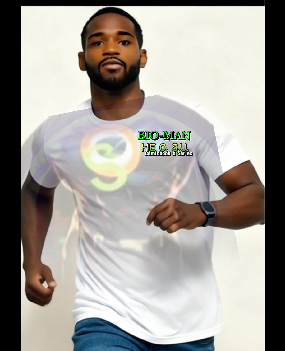 T-Shirts: ""Shop the Bio-Man collection bold hero graphics, witty Father's Day humor, and subtle emblem tees for every fan and every dad."